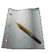 a spinning pencil on notebook paper